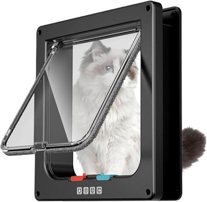 pet Door, Energy-Saving and Efficiency-Enhancing Pet Doors and Leak-Proof Dog Cages Improve Efficiency By Half(Black)