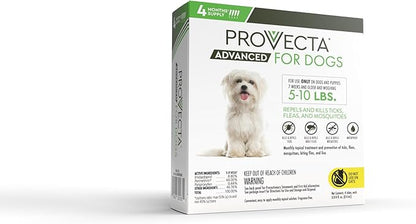 Provecta® Advanced for Small Dogs (5–10 lbs) Flea and Tick Topical Treatment, 4-Month Supply