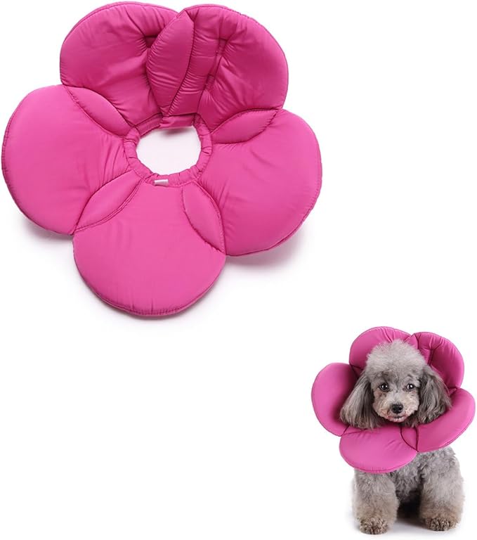 Soft Dog Cone for Small Dogs Flower Dog Cone Collar Adjustable Surgery Recovery Collar for Dogs Frog, Cow, Elephant Pet Cones foe Dogs