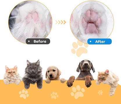 Mcbazel Pet Micro Precision Trimmer, Multifunctional Pet Hair Trimmer Waterproof Rechargeable Shaver with LED Light for Paws Eyes Ears Face Buttocks for Small Dogs and Cats，50dB Quiet Shave.