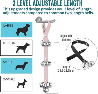 BLUETREE Dog Doorbells Premium Quality Training Potty Great Dog Bells Adjustable Door Bell Dog Bells for Potty Training Your Puppy The Easy Way - 7 Extra Large Loud 1.4 DoorBells