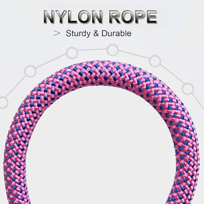 BTINESFUL 7ft Slip Lead Dog Leash, 1/4" Nylon Rope Dog Training Leash for Small Medium Dogs No-Pull Walking, Behavior Training, 14+ Colors