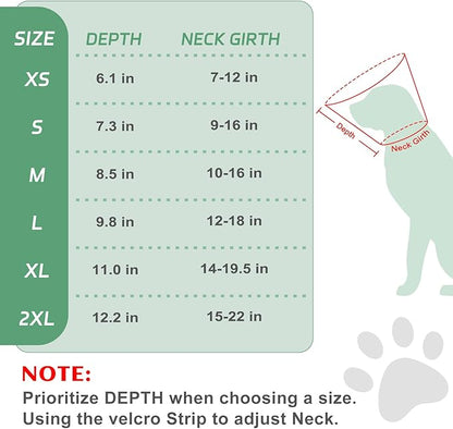 Dog Cone Collar for Recovery: Soft Elizabethan Collar Alternative to Stop Licking, Adjustable Pet Cone for Large, Medium, Small Dogs, for Surgery, Spay, Injury, Skin Treatment