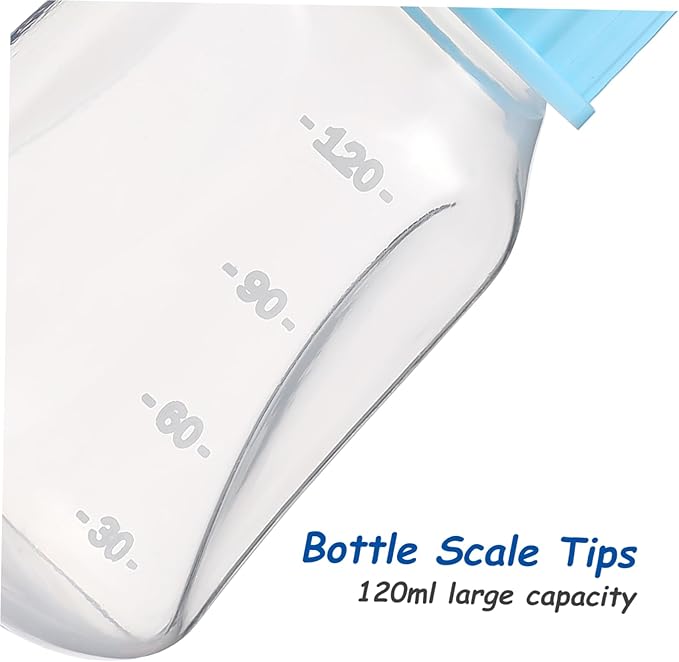 Kisangel 120ml PET Nursing Bottle Set for Cats and Dogs Adjustable PET Feeder Scale Includes Feeding Bottle for Kittens and Puppies