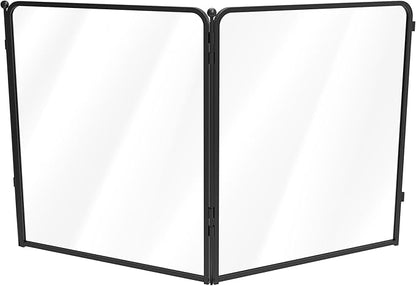 FXW AuraSpace Pro Acrylic Indoor Dog Playpen, Heavy-Duty with Metal Frame, 32" Height 2 Panels for Small and Medium Dogs, Black│Patented