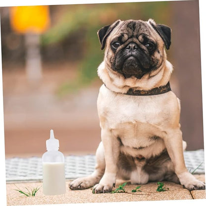 YARNOW 6Pcs Pet Nursing Bottle for Pets Milk Feeder with Cleaning Brush for Dogs Cats Kittens and Puppies Portable Pet Feeding