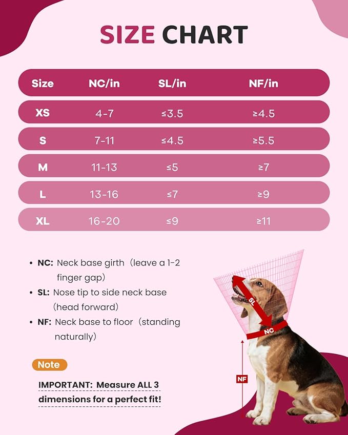 MIDOG Dog Cone Collar After Surgery, Soft Dog Cone Alternative to Stop Licking,Adjustable Elizabethan Recovery Cones for Small to Large Sized Dogs
