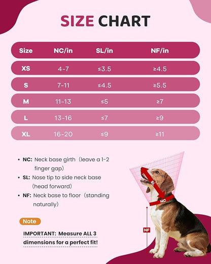 MIDOG Dog Cone Collar After Surgery, Soft Dog Cone Alternative to Stop Licking,Adjustable Elizabethan Recovery Cones for Small to Large Sized Dogs