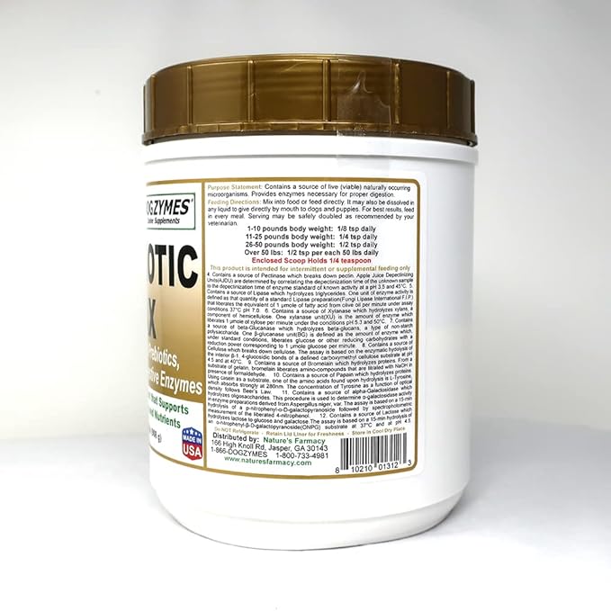 Dogzymes Probiotic Max -10 Billion CFU's Probiotics, Prebiotics, Digestive Enzymes (2 Pound)