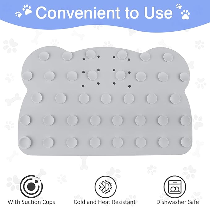 Slow Feeder Insert Dog Indoor Pet Bowl (Gray Panda)