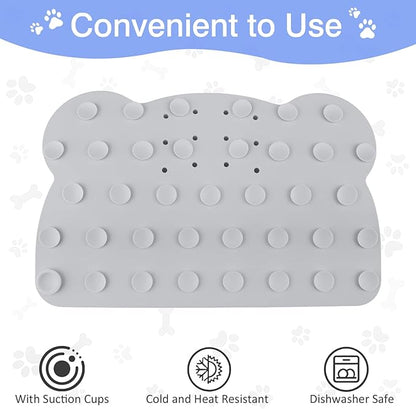 Slow Feeder Insert Dog Indoor Pet Bowl (Gray Panda)
