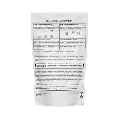 Soluble Drench Powder for Sheep & Cattle, Levamisole Hydrochloride, Oral Dewormer, 1.8 oz (52 g)