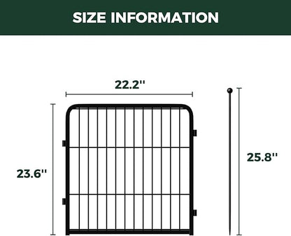 FXW Rollick Unleashed Dog Playpen for Indoor, Yard, RV Camping, 24 inch 2 Panels for Small and Puppy Dogs, Black│Patented