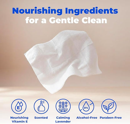 Best Pet Supplies 8" x 9" Large Dog Wipes - Cleaning and Deodorizing for Paws and Coat - Gentle Formula with Lavender Vitamin E for Puppies and Cats - 100 Count