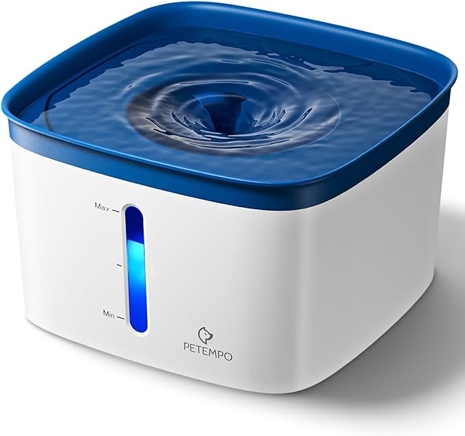 Cat Water Fountain, 135oz/4L Ultra Quiet Dog Water Fountain, Instant Clean Vortex Design, Pet Water Fountain for Cats Dogs Multiple Pets, Automatic Dog Water Dispenser with LED Light