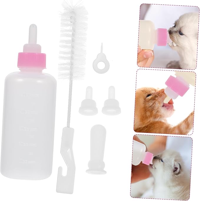 Abaodam Pet Bottle Puppy Feeder Dog Cat Milk Feeding Bottle Reusable Nursing for Small Pet Supply