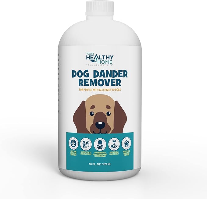 Dog Dander Remover & Allergy Relief Spray|All Natural Effective Treatment for Dog Allergies| Aloe Vera Free, Cruelty Free & Made in USA (2 Pack)