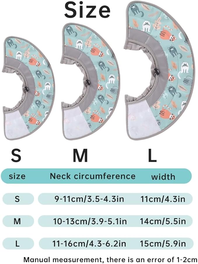 REDYY Pets Collars,Pet Recovery Collar Comfortable Light Weight Collar Protective Regulable Collar for Dogs and Cats, Soft and Permeable