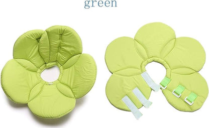 Dogs Cats Medical Grooming Pet E-Collar Recovery Remedy Protective Dog Lick Caught Soft Sponge Adjustable Postoperative Kit for Small and Medium Dog (Green, L (neck's Girth 12.6" to 13.3"))