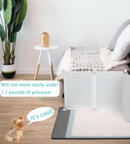 Dog Litter Box with High Walls,Indoor Dog Potty for Small and Medium Dogs,No Spill Pee Pad Holder Tray for Dogs Work with Most Training Pads and Easy to Clean.