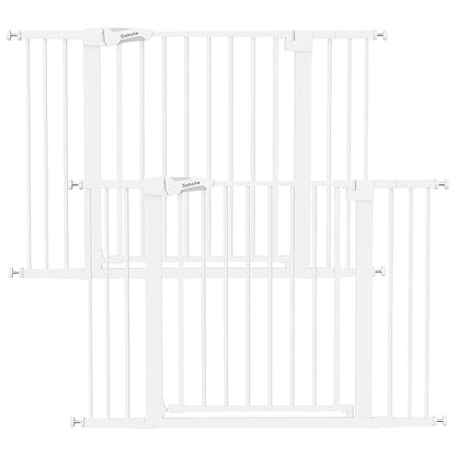 Babelio Baby Gate, 29-48 Inch Auto Close Pet Gate PressGuard P7, Easy Install Pressure-Mounted Safety Gate, Extra Wide Pet Gate for Stairs and Doorways, 2 Pack White