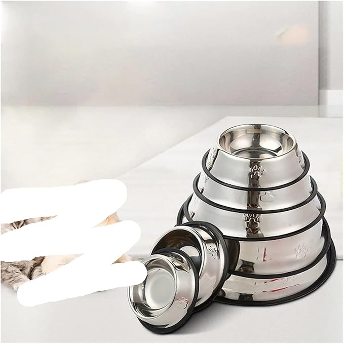 Cat Feeding Stainless Steel Pet Bowl Feed Bowls Multi-Specification Dog Feeder Supplies(ACH186)