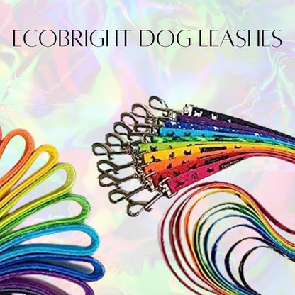 EcoBark Dog Leash - Soft & Reflective Comfort Leashes with Padded Handle - Safe, Strong, & Durable for Small, Medium or Large Dogs (Tie Dye)