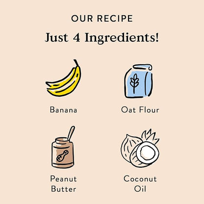Bocce's Bakery Oven Baked PB & Banana Recipe Treats for Dogs, Wheat-Free Dog Treats, Made with Real Ingredients, Baked in The USA, Natural Peanut Butter & Banana Biscuits, 14 oz