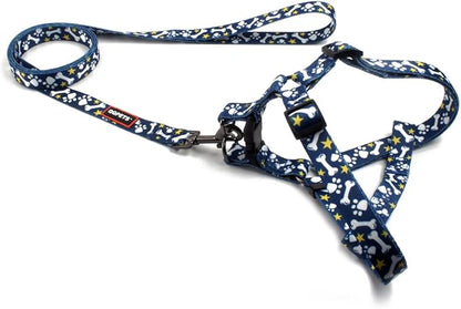 QQPETS Dog Harness Leash Set Adjustable Heavy Duty No Pull Halter Harnesses for Small Medium Large Breed Dogs Back Clip Anti-Twist Perfect for Walking (L(23"-32" Chest Girth), Bone)