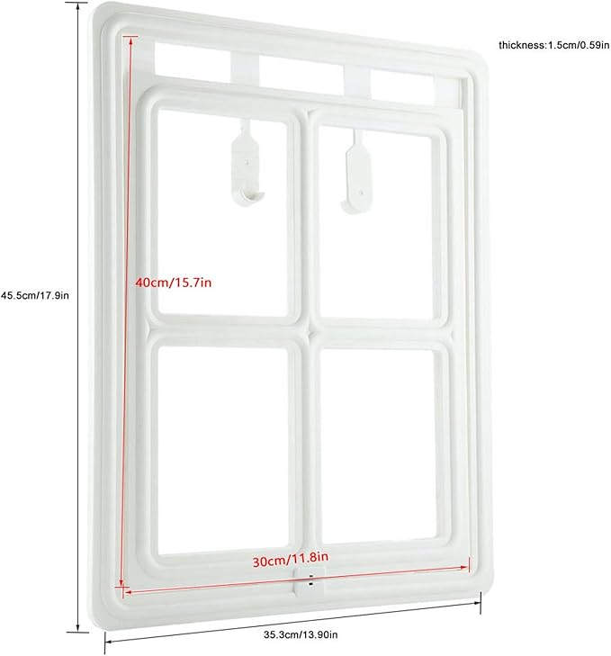 Pet Door, Sturdy Doggie Pet Door, Doggy Doggie Door, Screen Window Gate, Interior and Exterior Doors for Pet Lovers (XL Field Style)