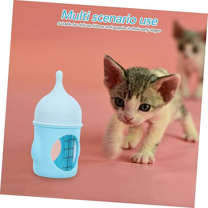 Kitten Milk Bottle Newborn Puppy Feeding Bottle Scale for Animals Nipple
