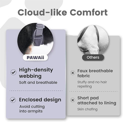 Pawaii No Pull Dog Harness with Pet ID Tag,Reflective Strips No Choke Front O Ring Breathable Mesh Adjustable Soft Padded Pet Vest with Easy Control Handle for Small Dogs