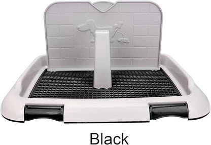 Generic Dog Toilet Pad, Dog Potty Tray with Simulated Wall for Small Dogs and Puppies Under 15 Pounds, Black