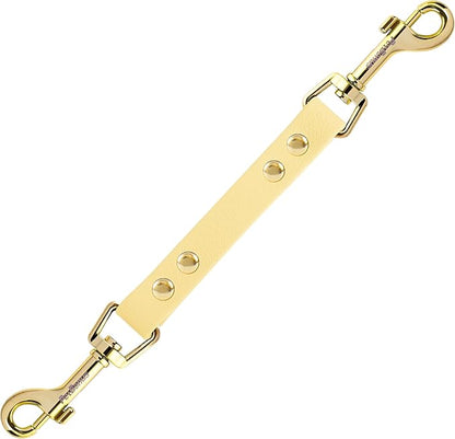 PetBonus Dog Collar Safety Clip, Waterproof Backup Safety Strap for Dog Harness to Prong Collar, Odor Proof Double Ended Clasp Leash Connector for Training Walking (Sand)
