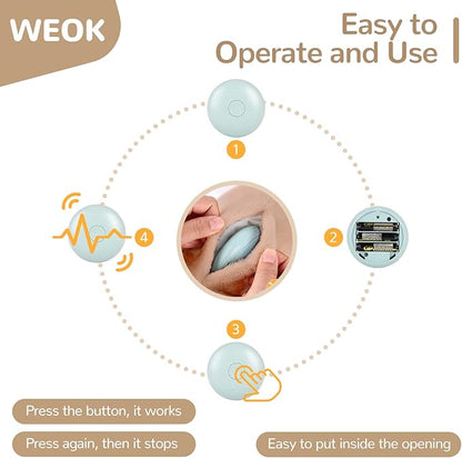 WEOK Puppy Heartbeat Toy, Dog Heartbeat Toy for Separation Anxiety Relief, Puppy Toy with Heartbeat Stuffed Animal Anxiety Calming Behavioral Aid Plush Toy for Dogs Cats Pets (Brown +)