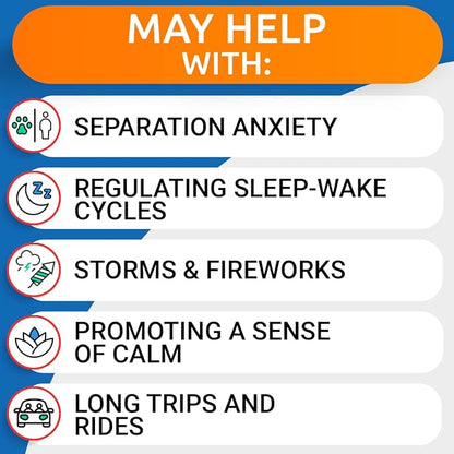 BARK&SPARK Advanced Calming Hemp Treats for Dogs - Hemp Oil + Melatonin - Anxiety Relief - Separation Aid - Stress Relief During Fireworks, Storms, Thunder - Aggressive Behavior, Barking - 120Ct BBQ