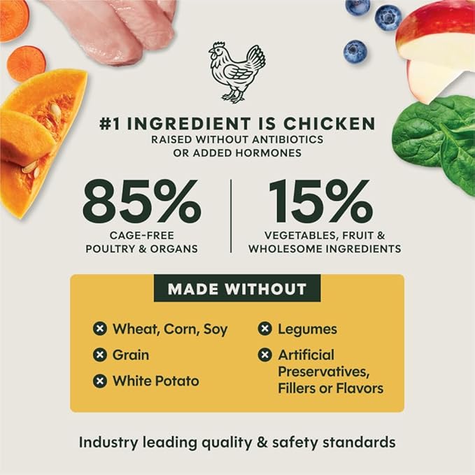 Instinct FreshDried Bites, Natural Freeze-Dried Dog Food, Grain-Free - Cage-Free Chicken, 3 oz. Bag