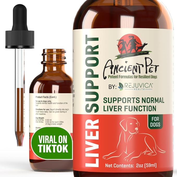 Milk Thistle for Dogs | Ancient Liver Support for Your Pets | Supports Healthy Liver Function with Dandelion & Artichoke | Natural Herbal Detox Formula, Quick Absorption, Easy to Mix with Food & Water