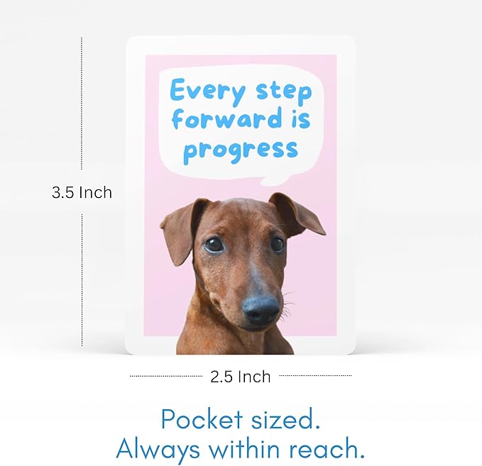 Dogs Against Anxiety Cards — 50 Anxiety Relief Cards | CBT & Mindfulness Exercises | Calming Gift for Women, Dog Lovers & Kids