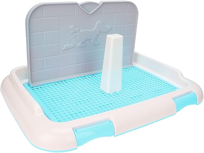 TITA-DONG Puppy Training Toilet Tray, Cat Potty Fence, Dog Scheduled Urination Pad Holder for Small and Medium Dogs (Blue)