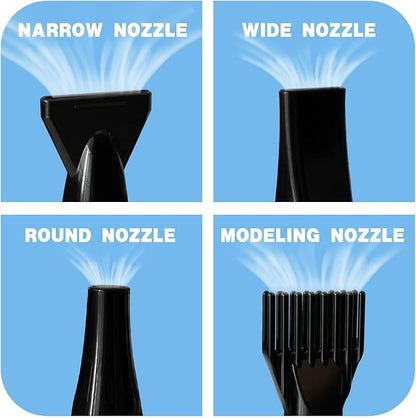 High Velocity Professional Dog Grooming Dryer,Adjustable Temperature and Speed Hair Dryer for Pets with 4 Nozzles