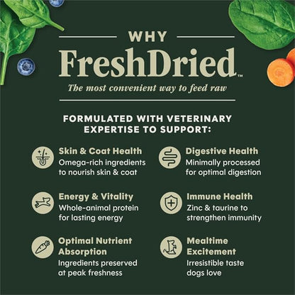 Instinct FreshDried Bites, Natural Freeze-Dried Dog Food, Grain-Free - Grass-Fed Lamb, 14 oz. Bag