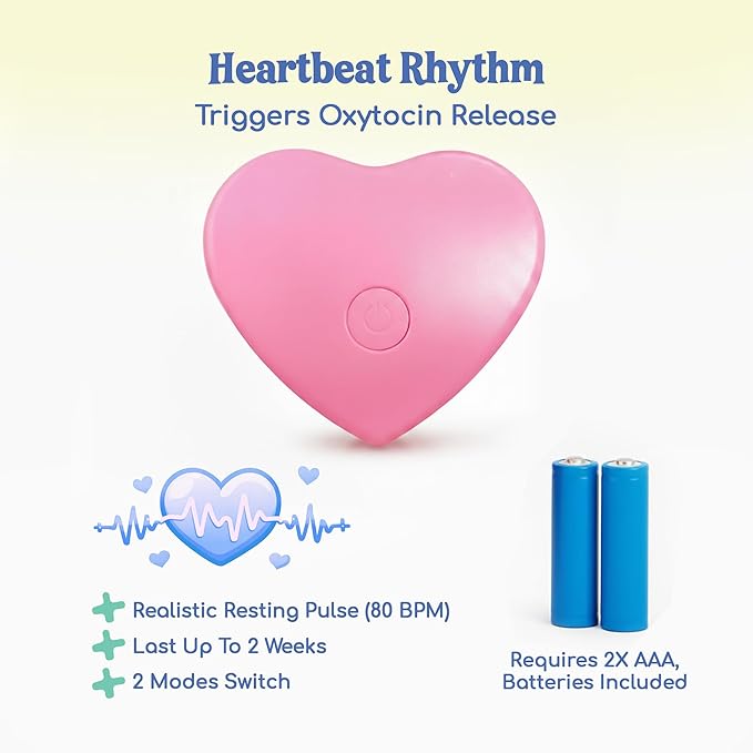 Race&Herd CuddleBun Heartbeat Puppy Toy Sleep Aid - Comfort Cuddler Pillow Dog Toy with Heartbeat for Puppies for Dog Anxiety Relief Calming Aid, Heartbeat Stuffed Dog Toy for Pets (Blue)