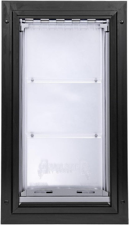Endura Flap Double Flap Pet Door for Door Installations | Stylish for Interior & Exterior Doors | Durable Aluminum Frame & Weatherproof Dual-Layer Flap | Black, Medium, Double Flap