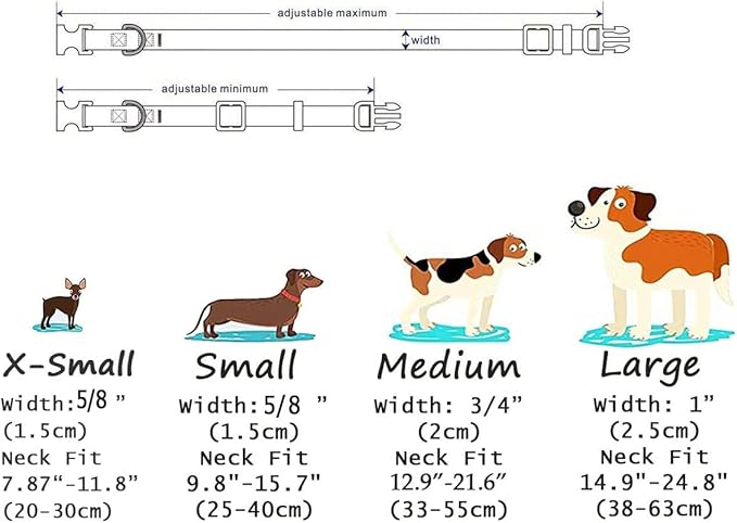 Mihqy Dog Collar with Bohemia Floral Tribal Geometric Patterns - Soft Ethnic Style Collar Adjustable for Small Medium Large Dogs(Strawberry,M)