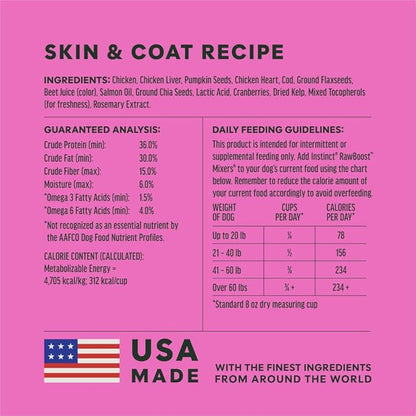 Instinct RawBoost Functional Mixers, Freeze Dried Dog Food Topper, Grain-Free, Real Chicken - Skin & Coat Health, 5.5 oz. Bag