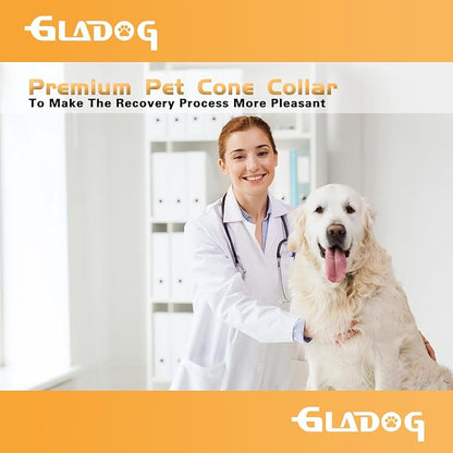Soft Dog Cone Collar, 2 PCS (for Exact Size) Flexible Plastic Cone for Dogs After Surgery, Dog Recovery Collar, Adjustable E-Collar for Large/Medium/Small Dogs Cat, Comfy Elizabethan Collar (XL)