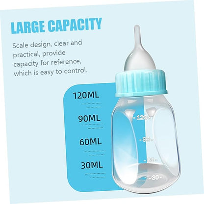 BESPORTBLE 2Pcs Transparent Kitten Milk Bottles with Scale Design Silicone Nursing Feeders for Puppies and Newborn Small Pets Portable Lightweight Feeding Bottles to Control Intake and
