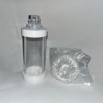 Cat/Dog Inhaler Aerosol Chamber with Valve - Round Silicone Material Cover, Transparent Version (Large)