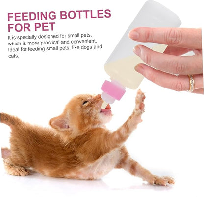 LIOOBO 6pcs Baby Milk Bottle Set for Small Dogs Cats Reusable Nursing Bottles for Newborn Pets Puppy Kitten Feeding Solution
